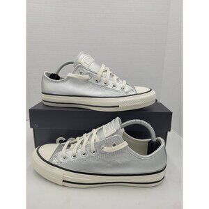 Converse CTAS 6.5 EU 37  Silver/ Black/Egret Women's Sneakers -  NWB A11986C